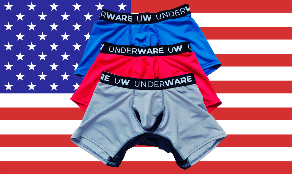 Odd Sox, American Flag, Men's Boxer Briefs Underwear, Red White